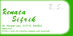 renata sifrik business card