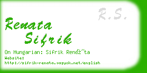 renata sifrik business card